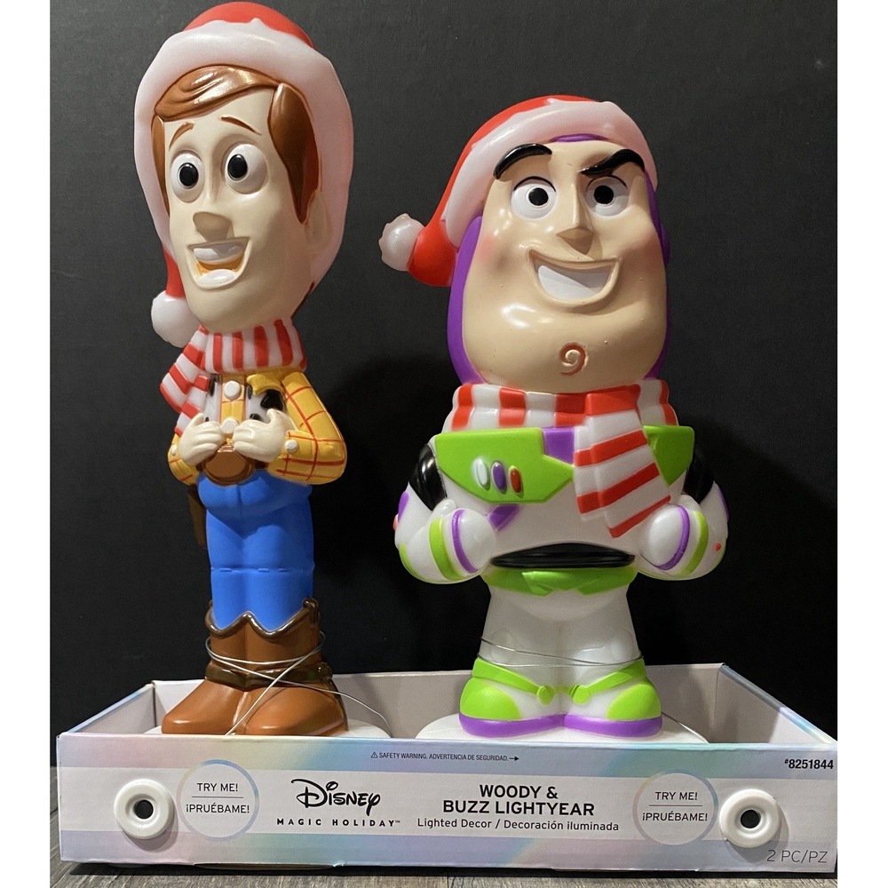 Disney Woody & Buzz Toy Story 14" Christmas Blow Mold Light Holiday Gemmy 2026